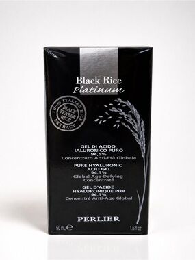 Perlier Black Rice Platinum Pure Hyaluronic Acid Gel 94.5% 1.6 oz / 50 mL